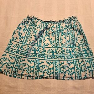 Crazy 8 girls size Large or 10-12 lined elastic waisted skirt, blue & white